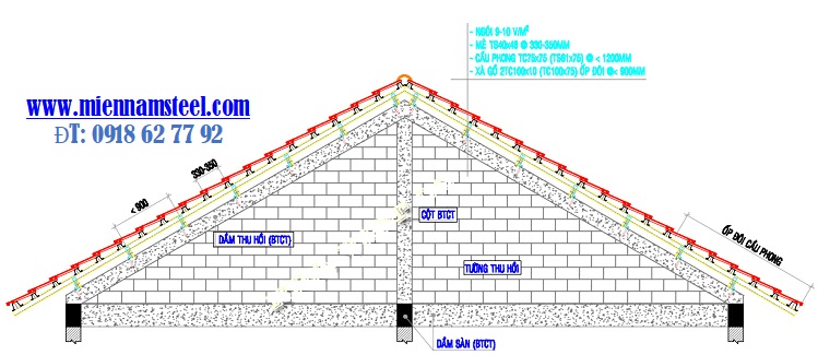 cau-tao-mai-ngoi-khung-thep