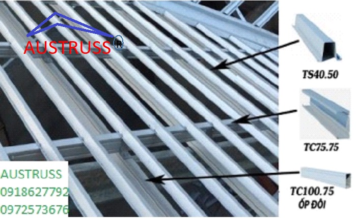 vật liệu thép nhẹ cho mái nhà