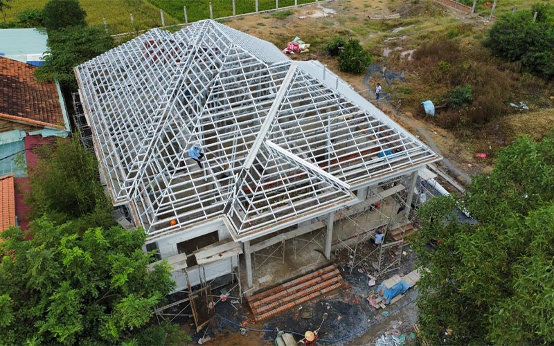 thi công khung thép lợp ngói Đồng Nai
